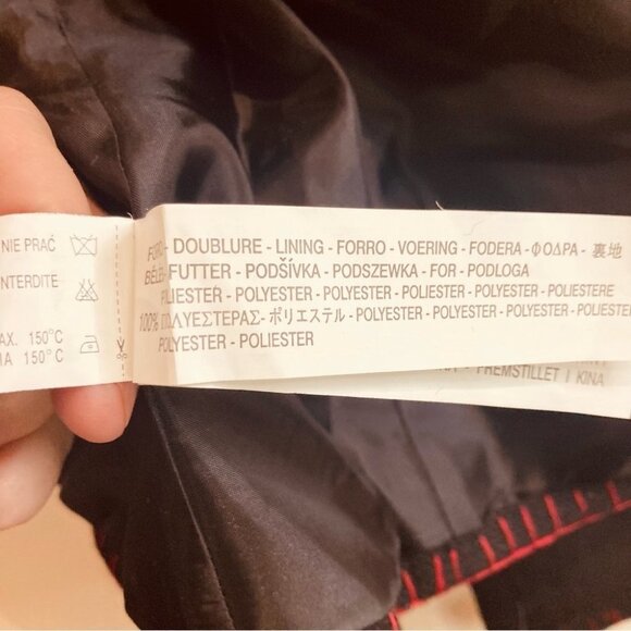 ZARA BASIC Sz S Embroidered Sequins Rhinestones Linen Blend Blazer Jacket  NWOT - Picture 11 of 13